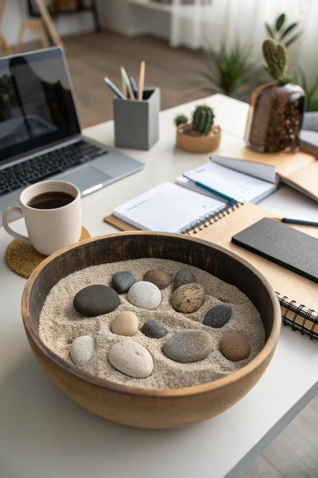 A serene meditation space for your workspace