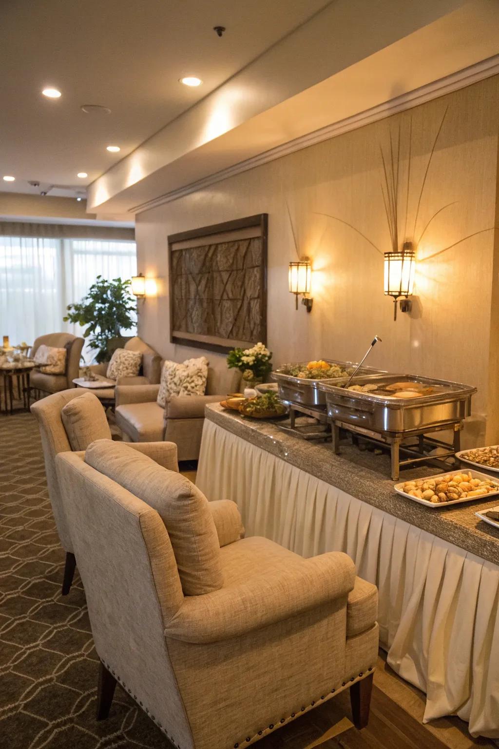 A cozy corner invites guests to linger and enjoy.