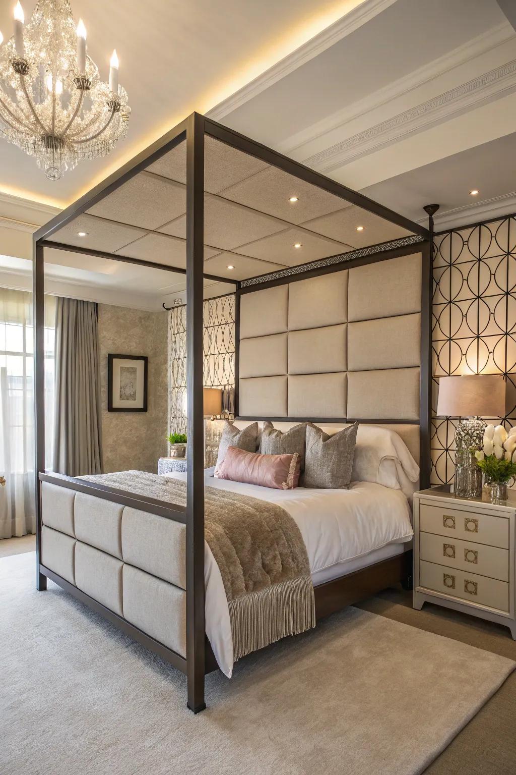 Modular panels allow for customizable draping design.