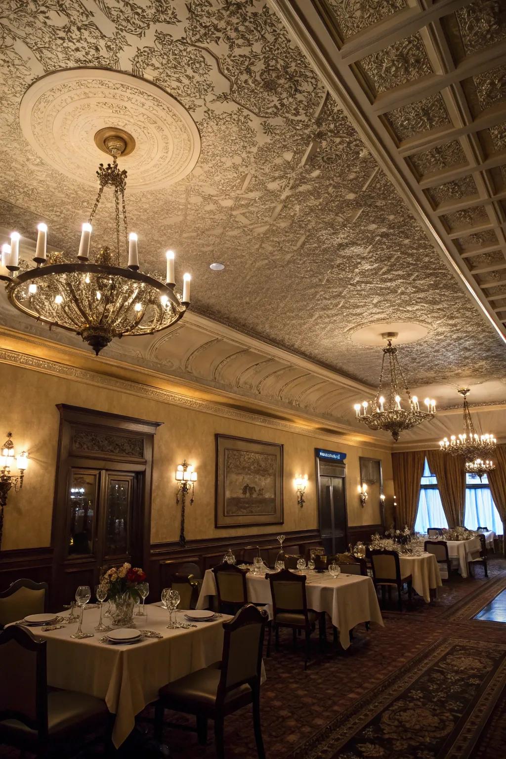 Introduce drama with the bold elegance of slap brush ceiling textures.