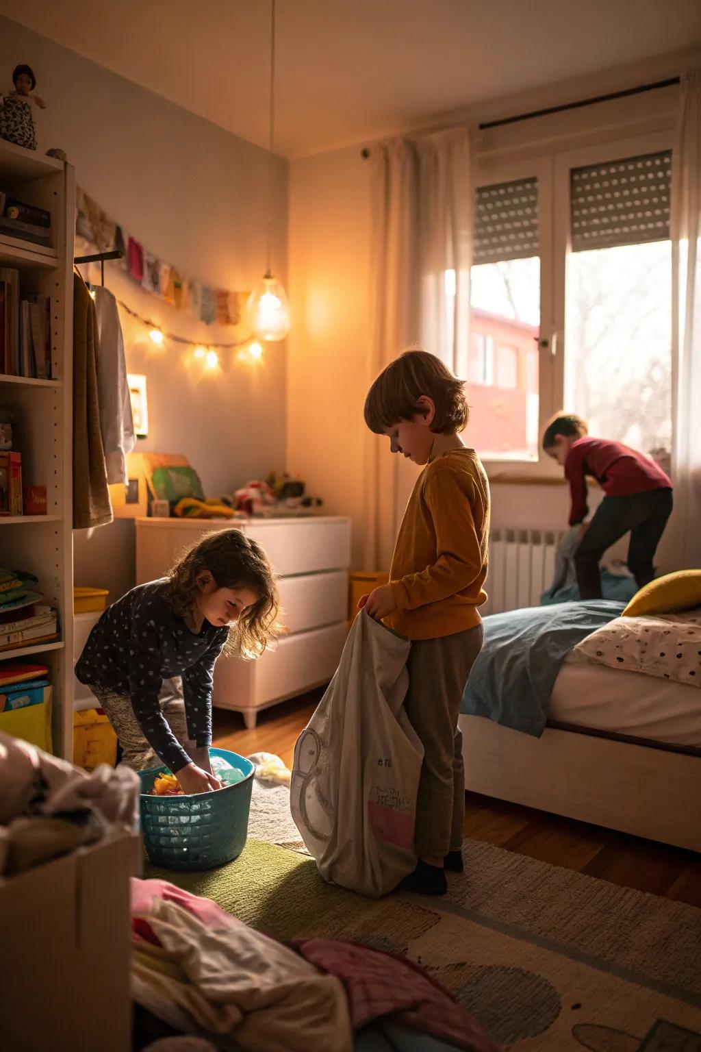 Wrap up the day using a restful chamber reset time.