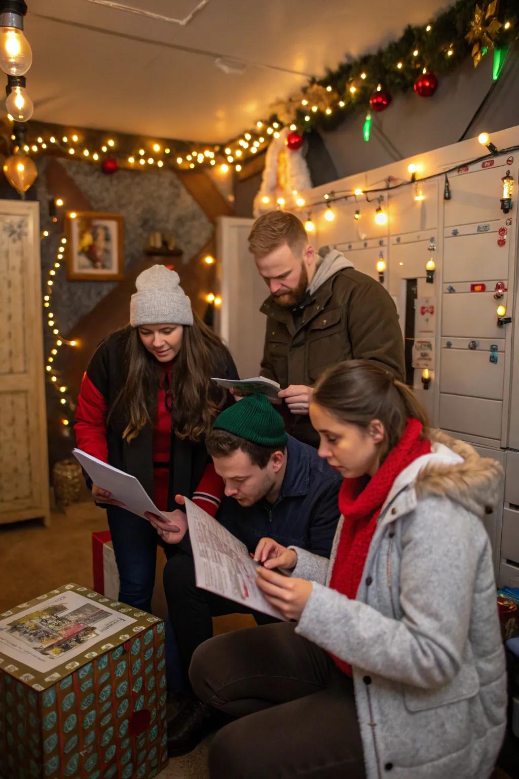 An intriguing holiday-themed getaway chamber that reveals everyone's inner detective.