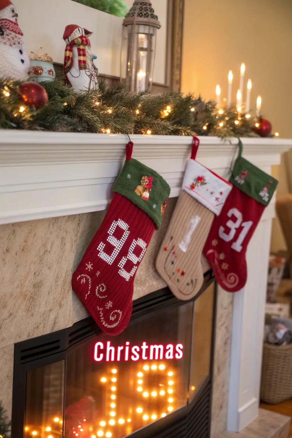Interactive tally stockings add anticipation and eagerness to the holiday season.