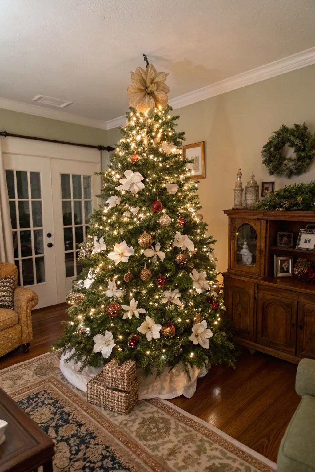 A magnolia bouquet adds natural beauty and elegance.