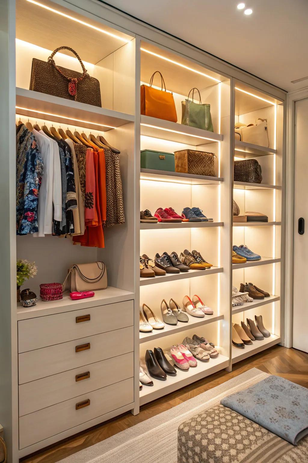 Display shelves contribute character and showcase your style.