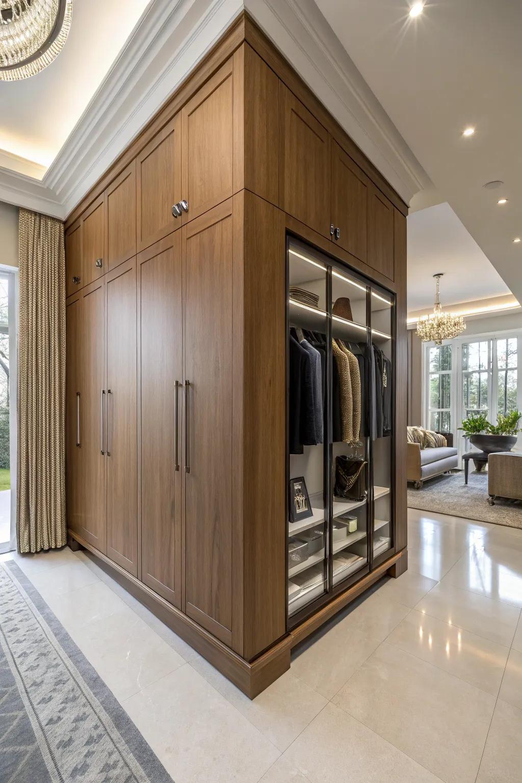 This custom solution is perfectly suited for coat storage.