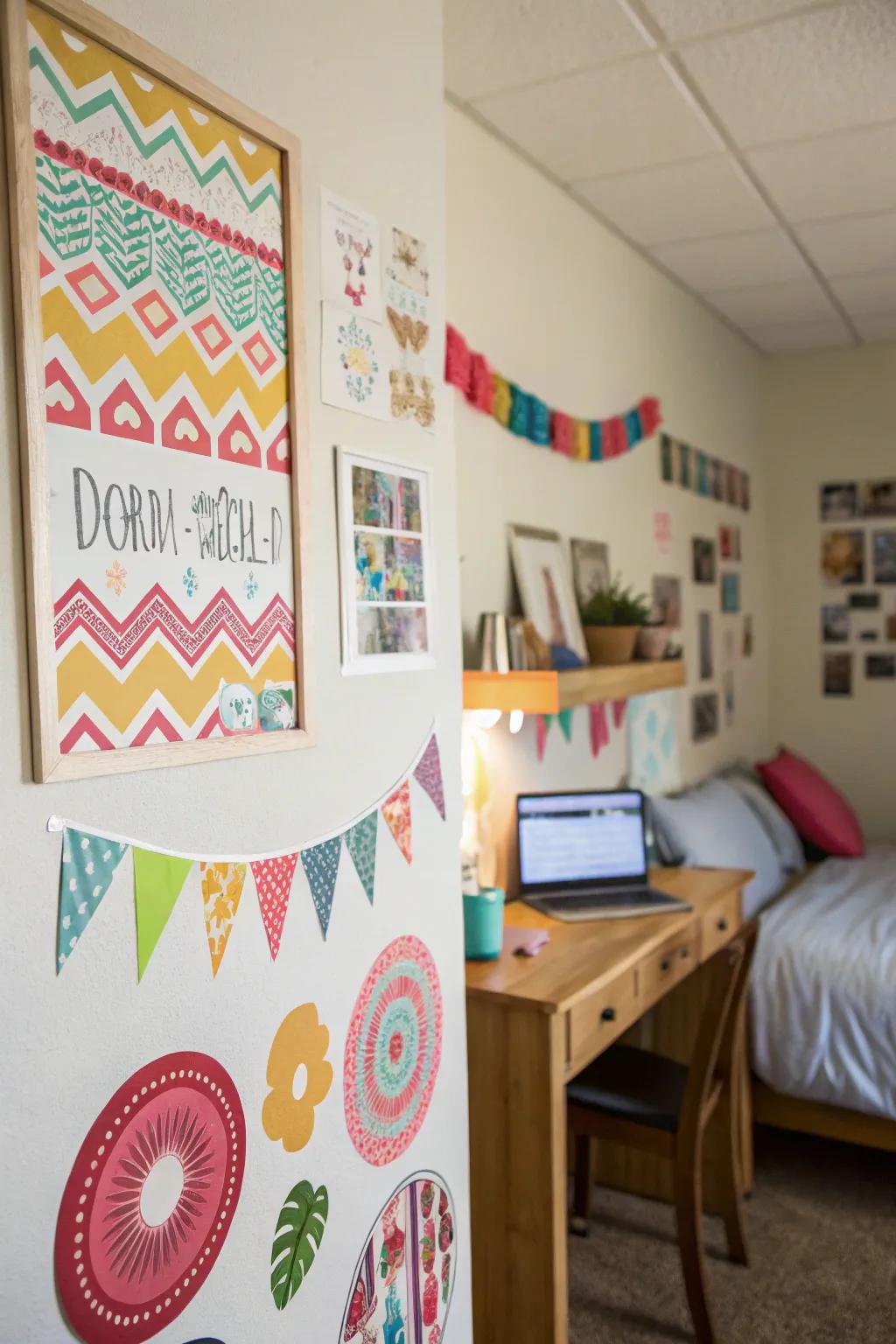Peel-and-place stickers personalize your space effortlessly.