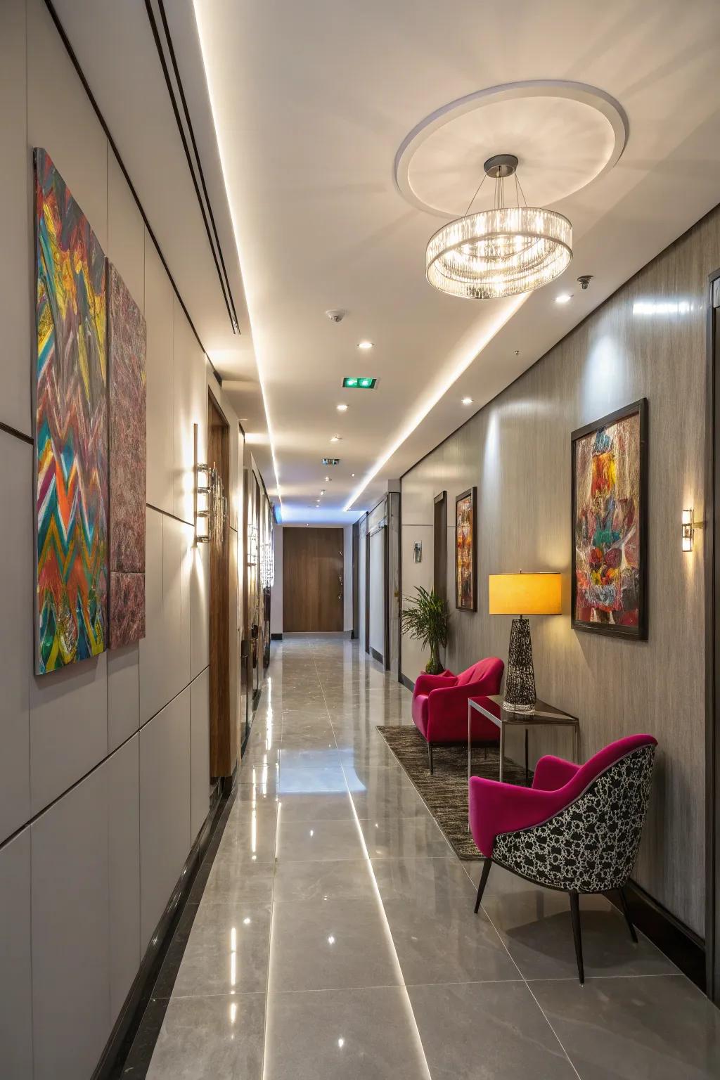 High-shine finishes add a shimmering glow to your walls.