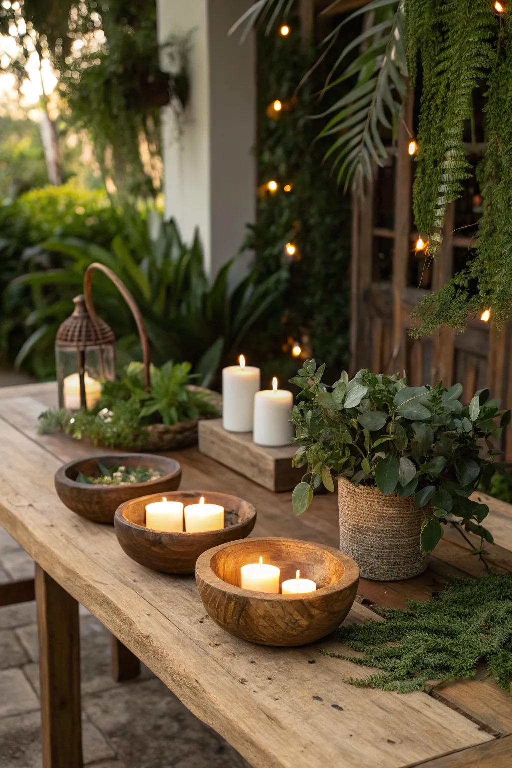 Rustic timber wax contributes rustic charm to your decor.