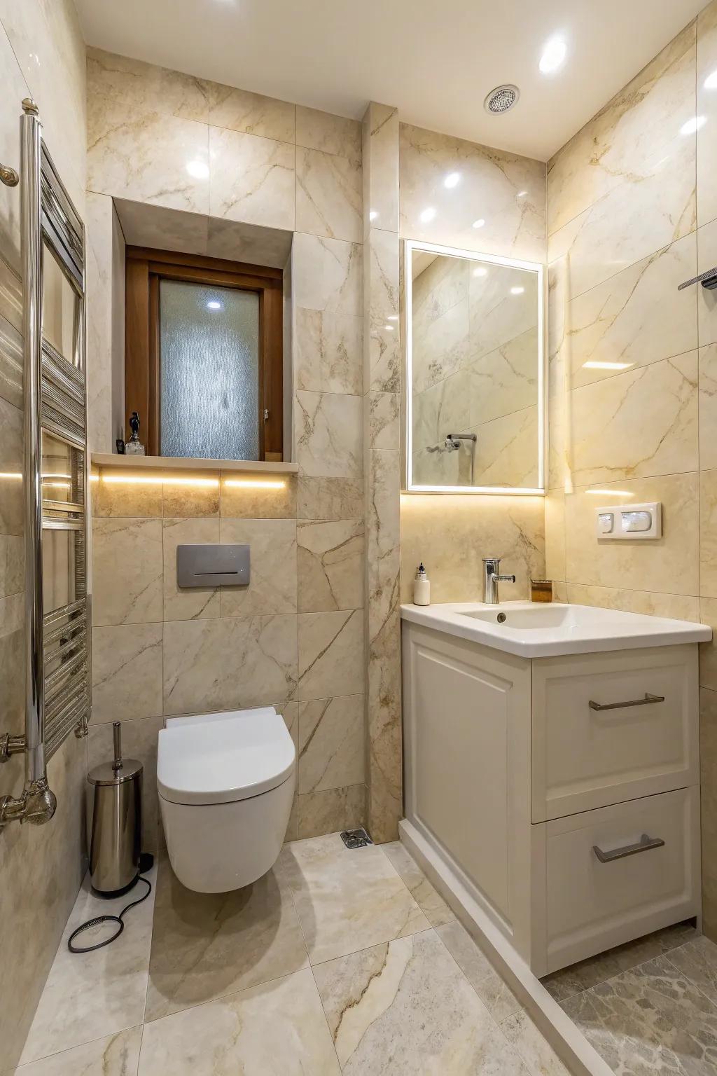 Crema marfil visually expands smaller areas, fostering a more spacious sensation.