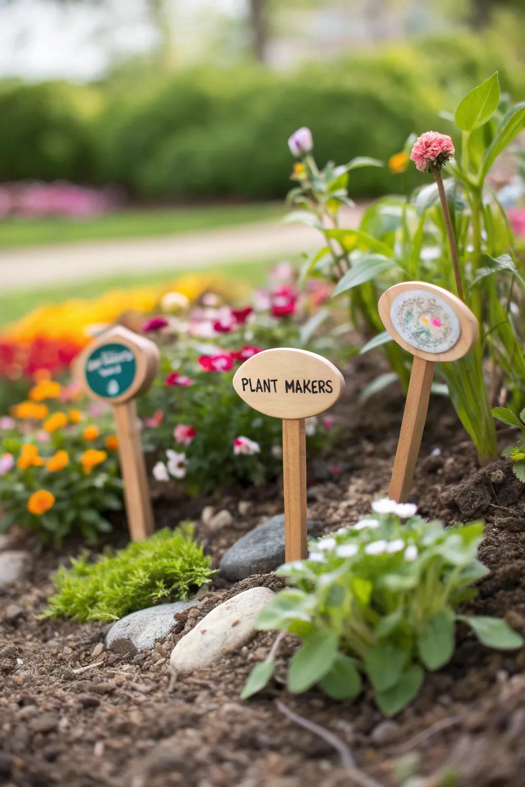 Bespoke garden charms add organization and charm to every garden.