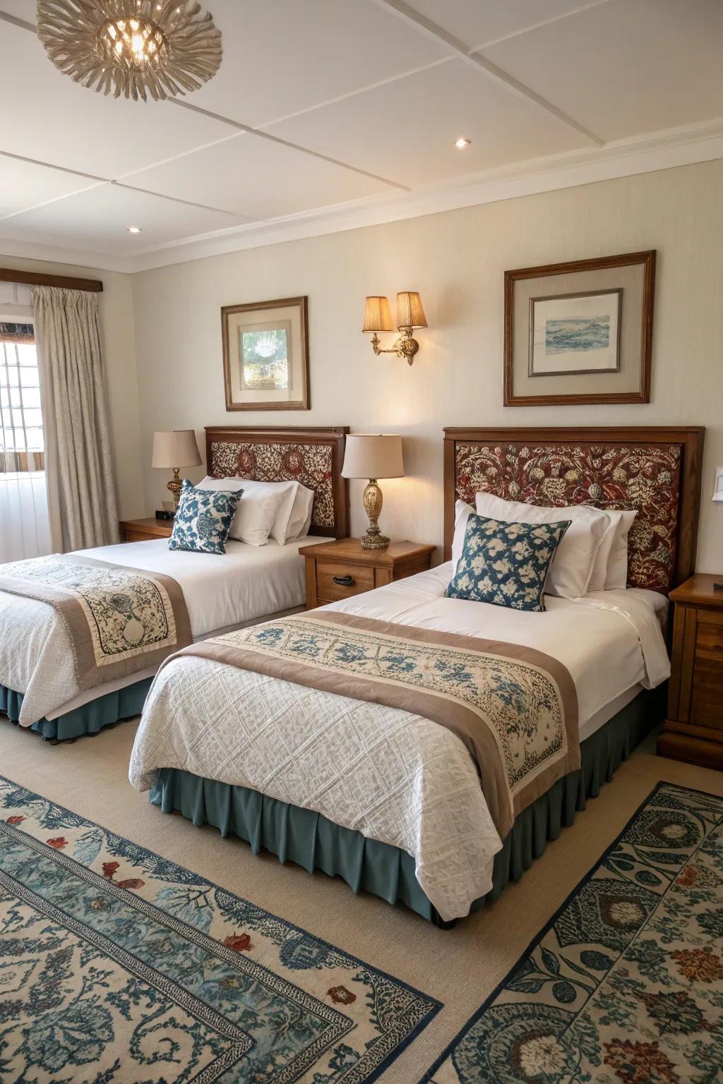Harmonious twin arrangements create a balanced and stylish vista.