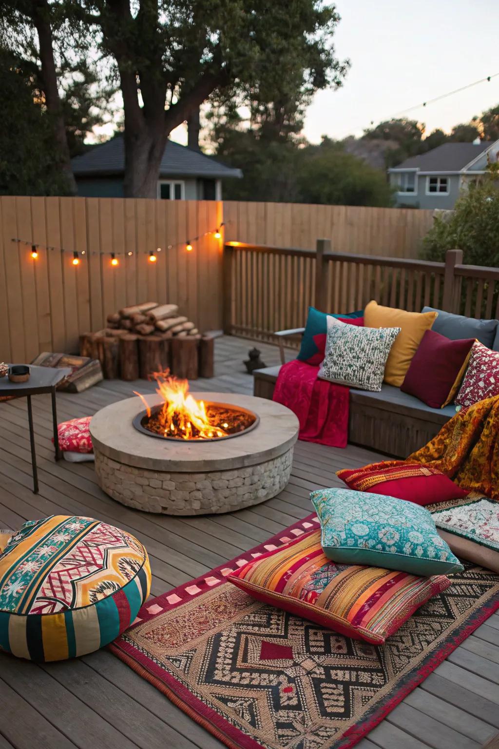Decorative elements such as soft furnishings and throws enhance the comfort and style of your patio.