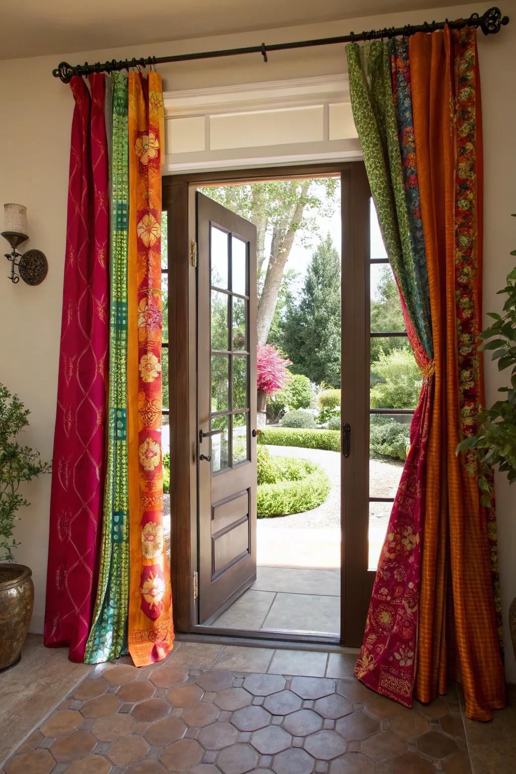 Infuse life with vibrant door curtains.