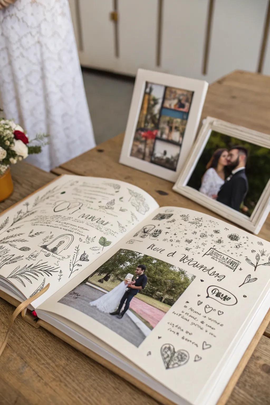 DIY artistry adds a personal touch to an engagement chronicle.