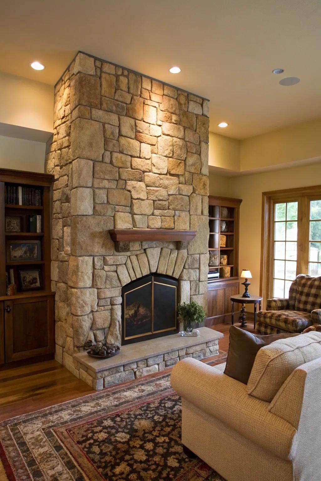 Ground your space with natural stone.