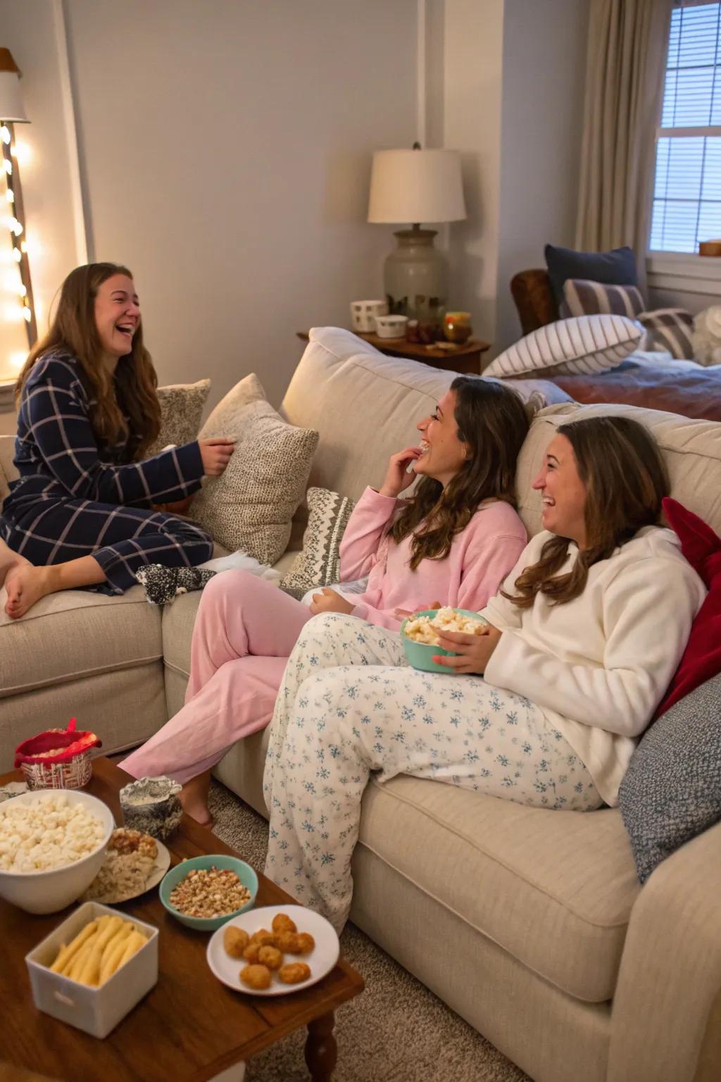 A laid-back nightwear celebration for a relaxed and joy-filled Galentine's Day.
