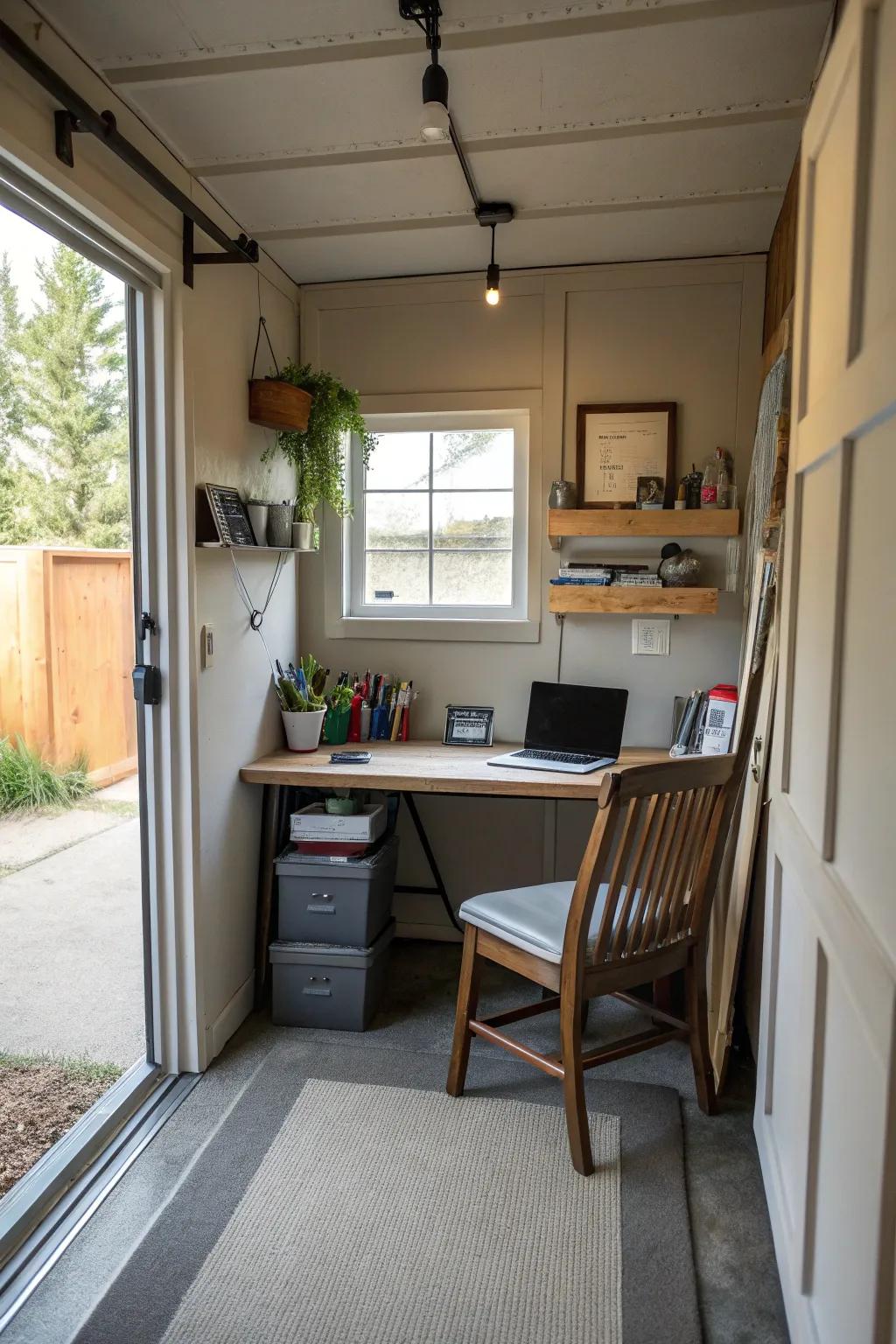 Small-scale home offices maximize productivity in confined spaces.