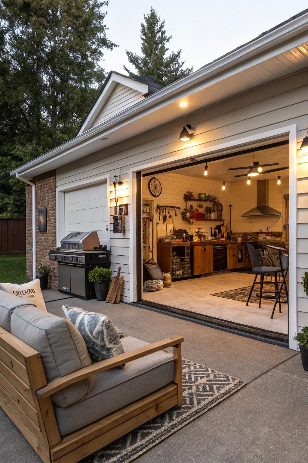 An exterior augmentation of your personal retreat for social events and unwinding.