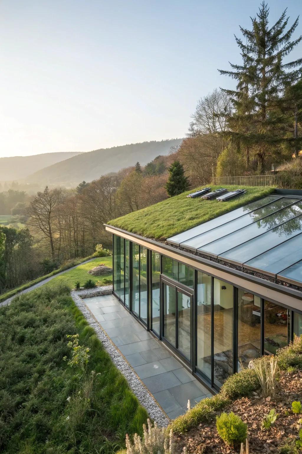 A green roof that connects sustainability with style.