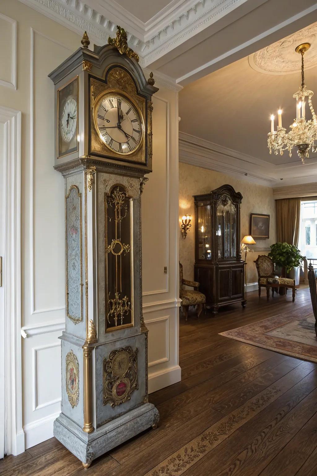 A blend of metals infuses a modern twist into the classic time-honored sentinel.