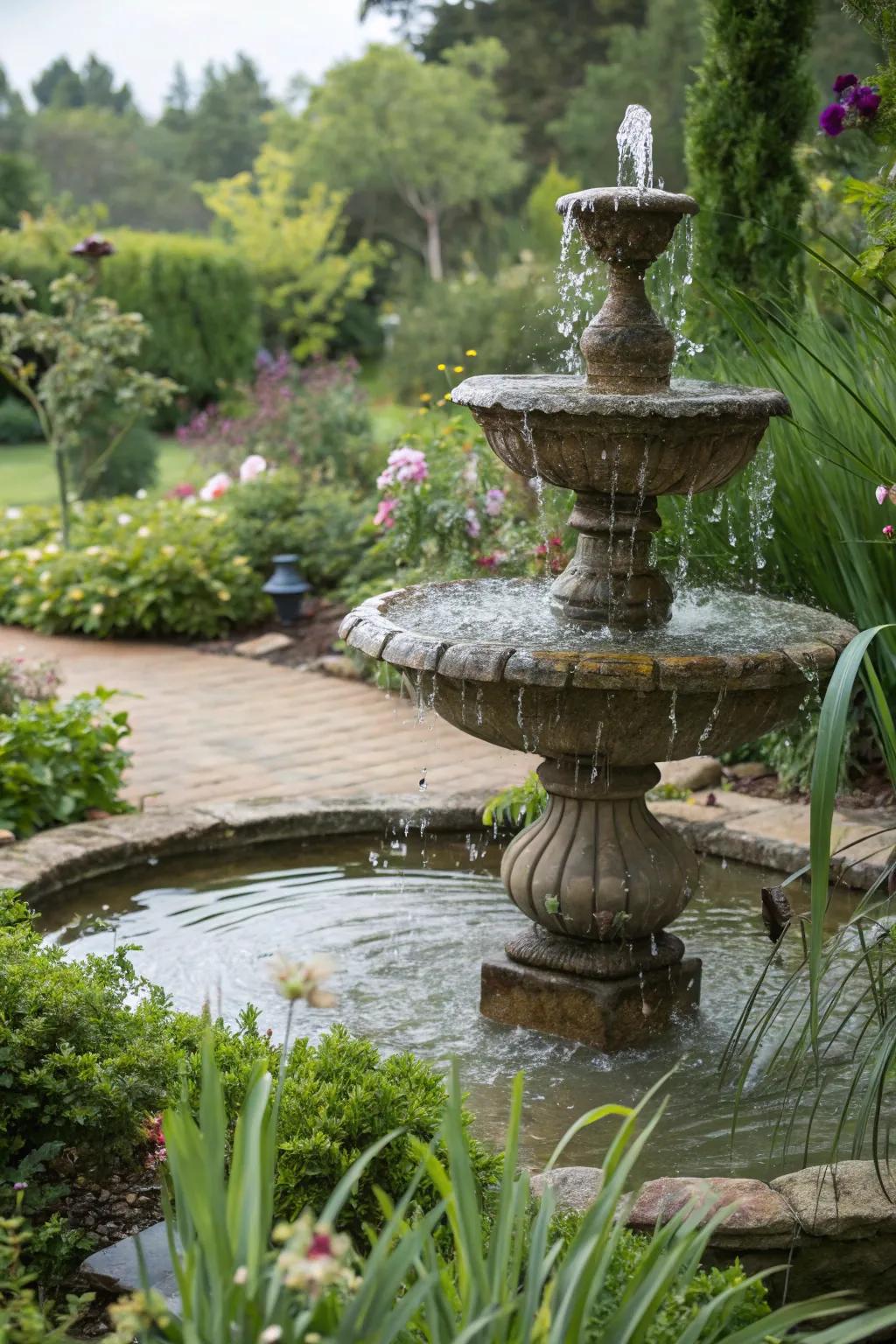 Aqua accents infuse a calming, peaceful element into outdoor spaces.