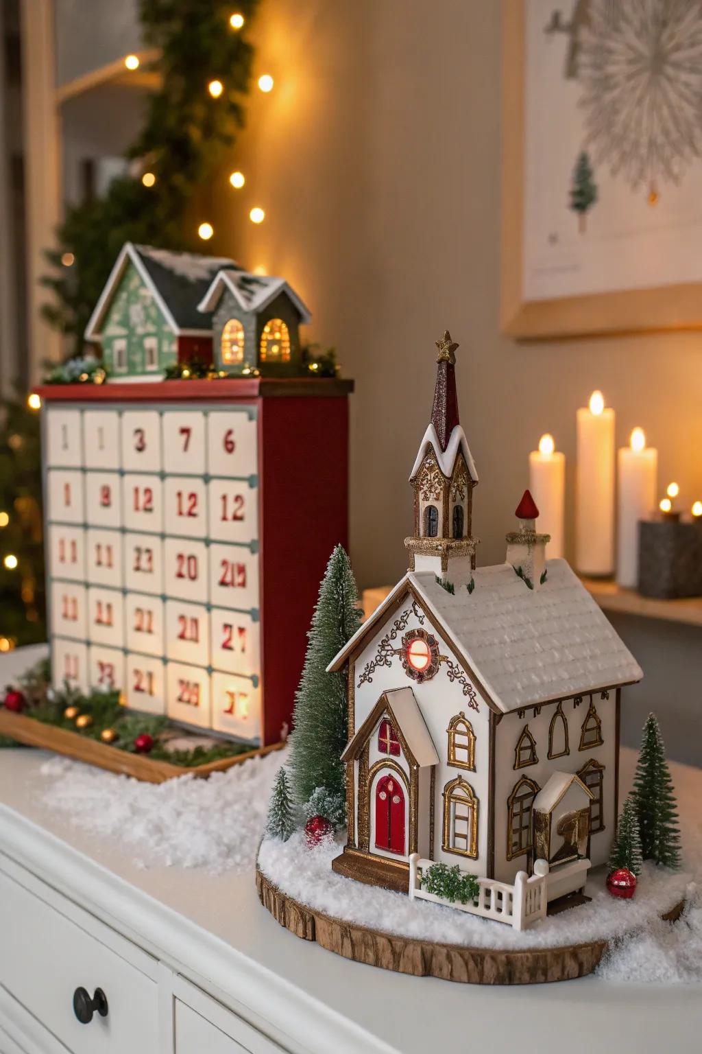 An interactive display incorporates festive nostalgia.