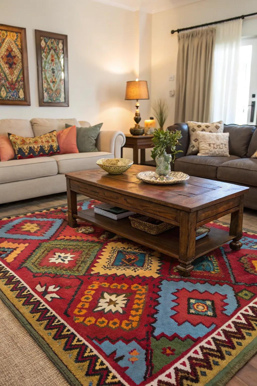 A unique floor covering can redefine the look and atmosphere of your living room.