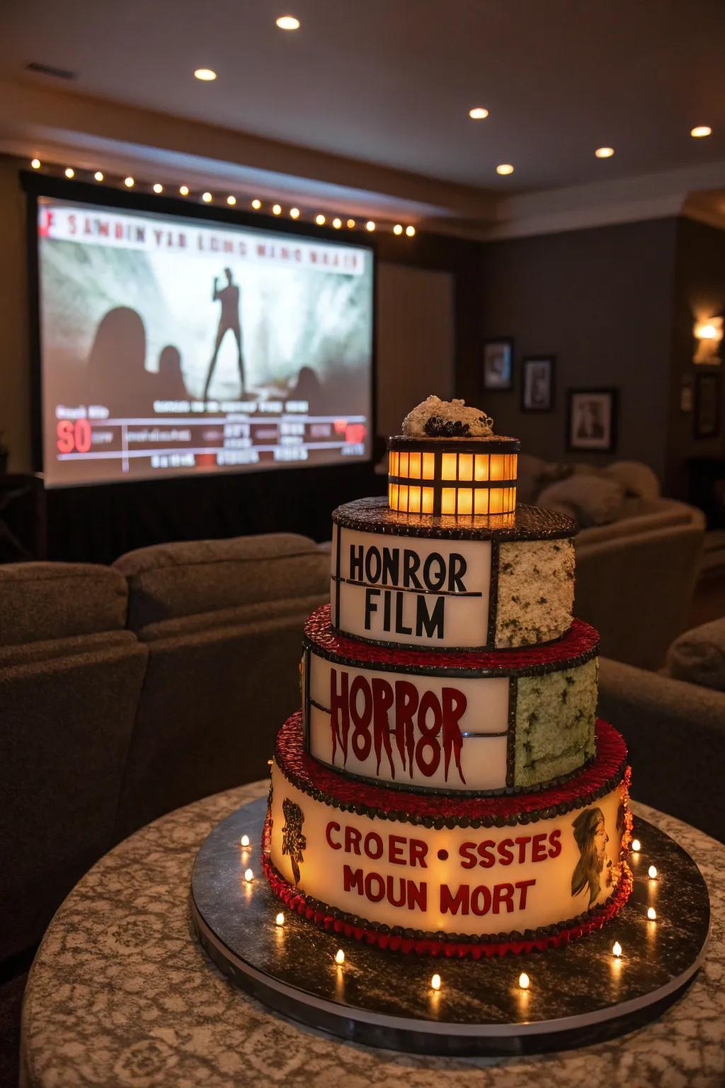 A dread flick marquee cake destined to impress.
