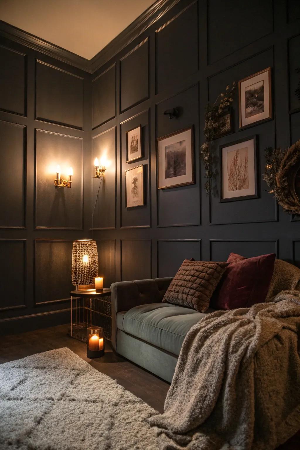 Shadowy palettes formulate cozy atmospheres