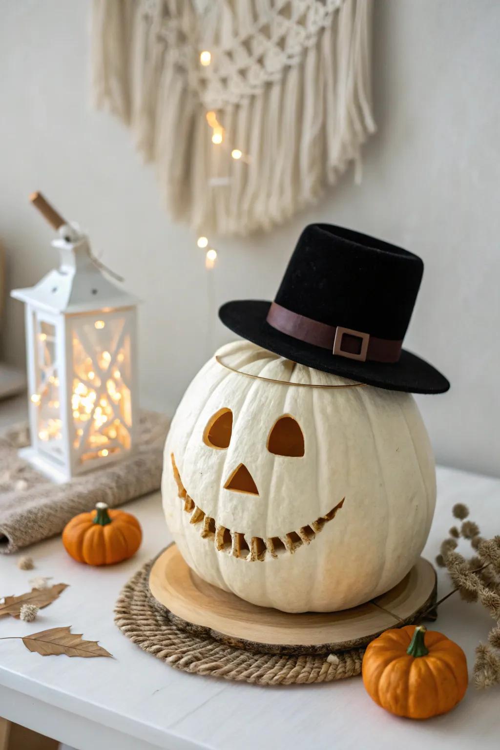 Meet the Dapper Jack: A Pumpkin with Individuality and Style 🎩✨