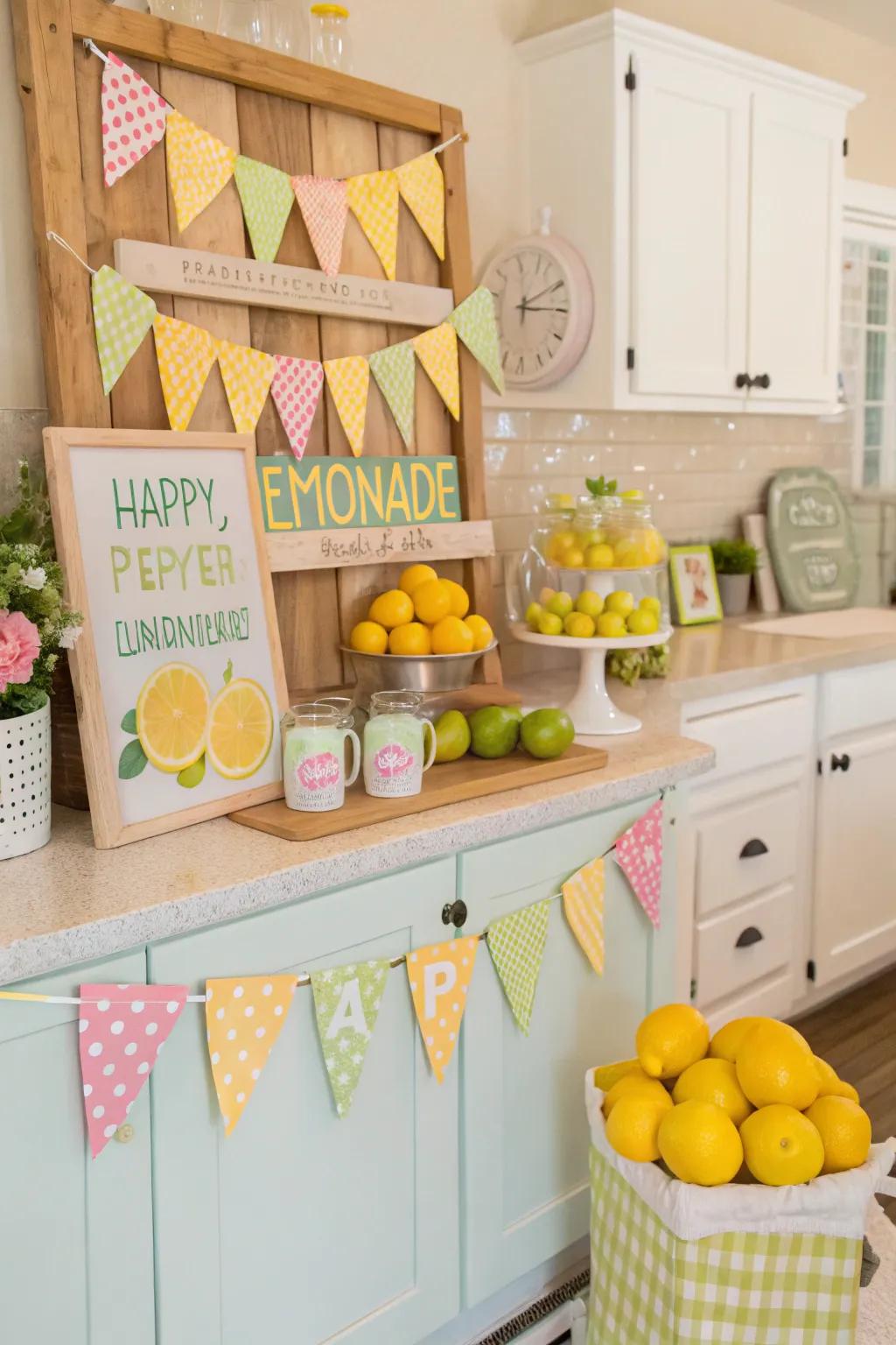 A citrus stand-style birthday board, best for a revitalizing July celebration.