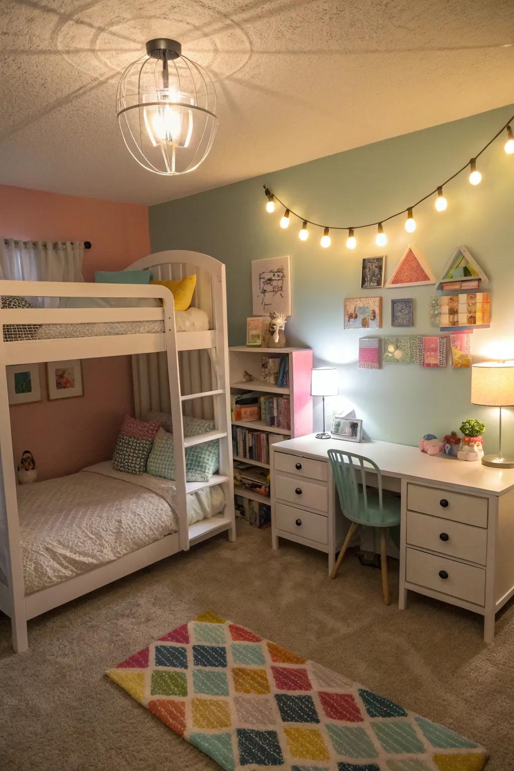 Adaptable illumination adjusts to various activities and moods.