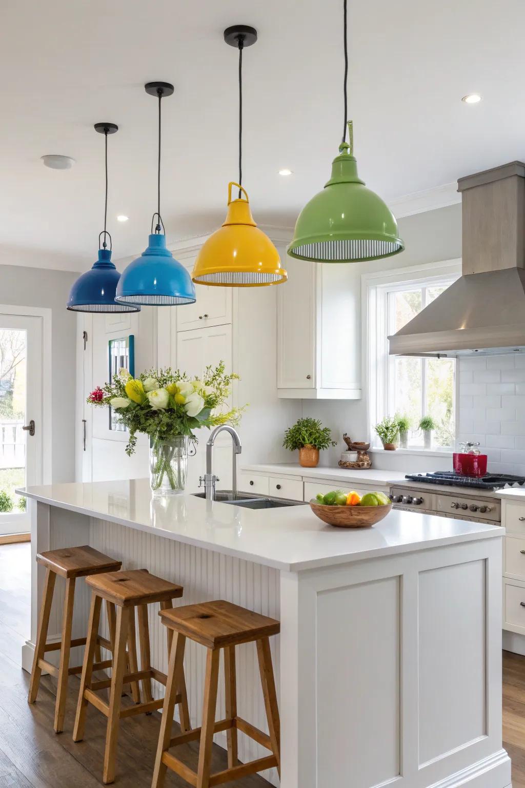 Colored lights add a lively and personal touch.