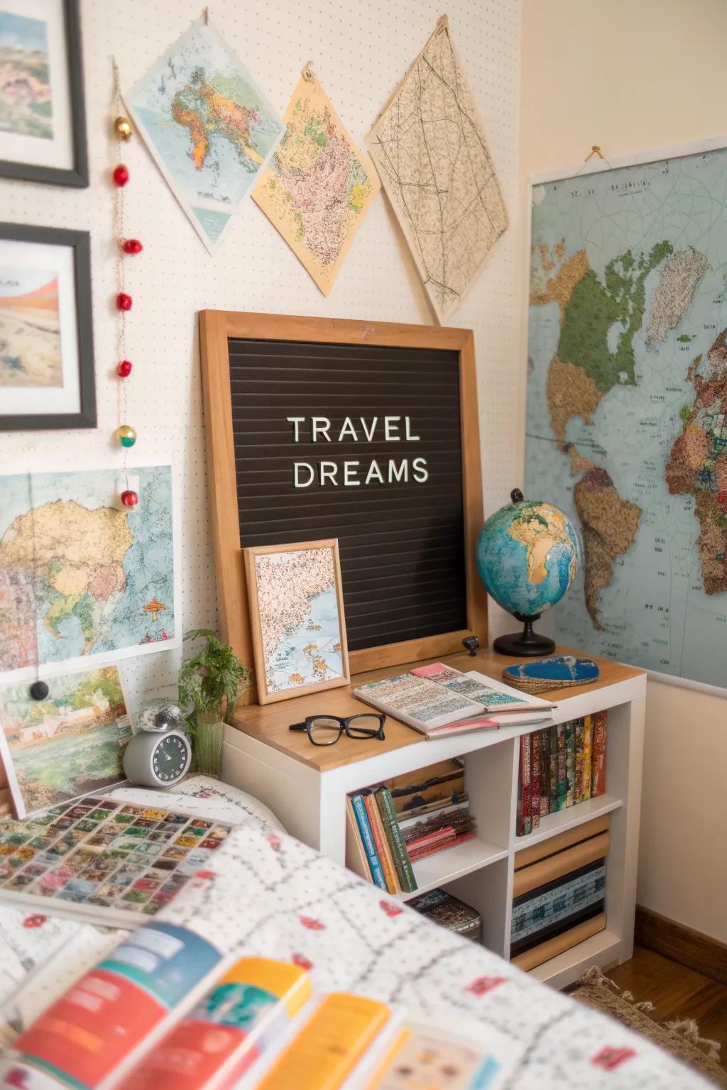 Fuel your passion for travel with travel-inspired messages featured on your letter board.