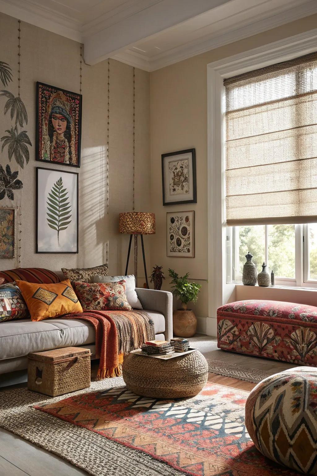 Printed blinds for a creative statement.