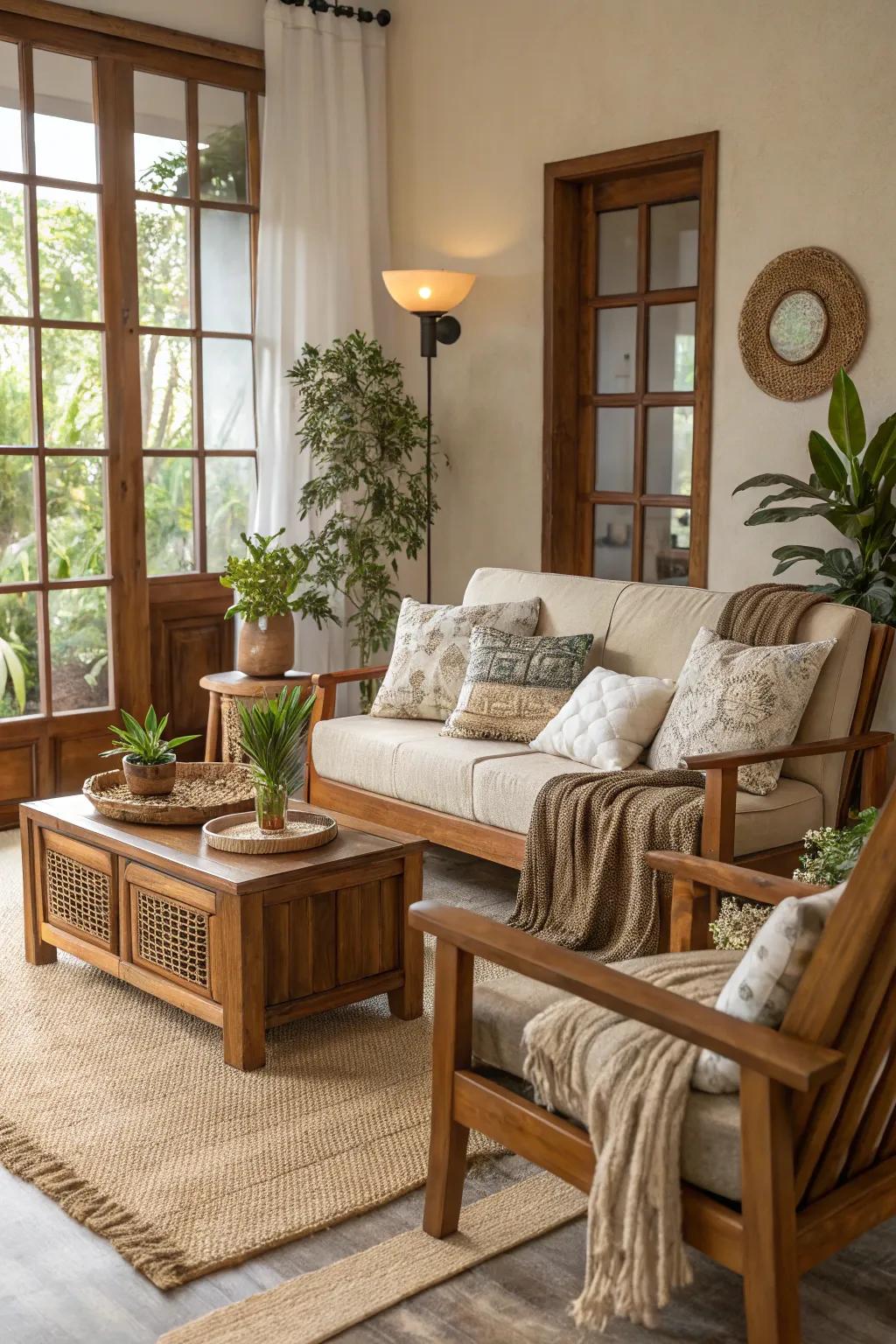 An eco-conscious living space that combines style with sustainability.