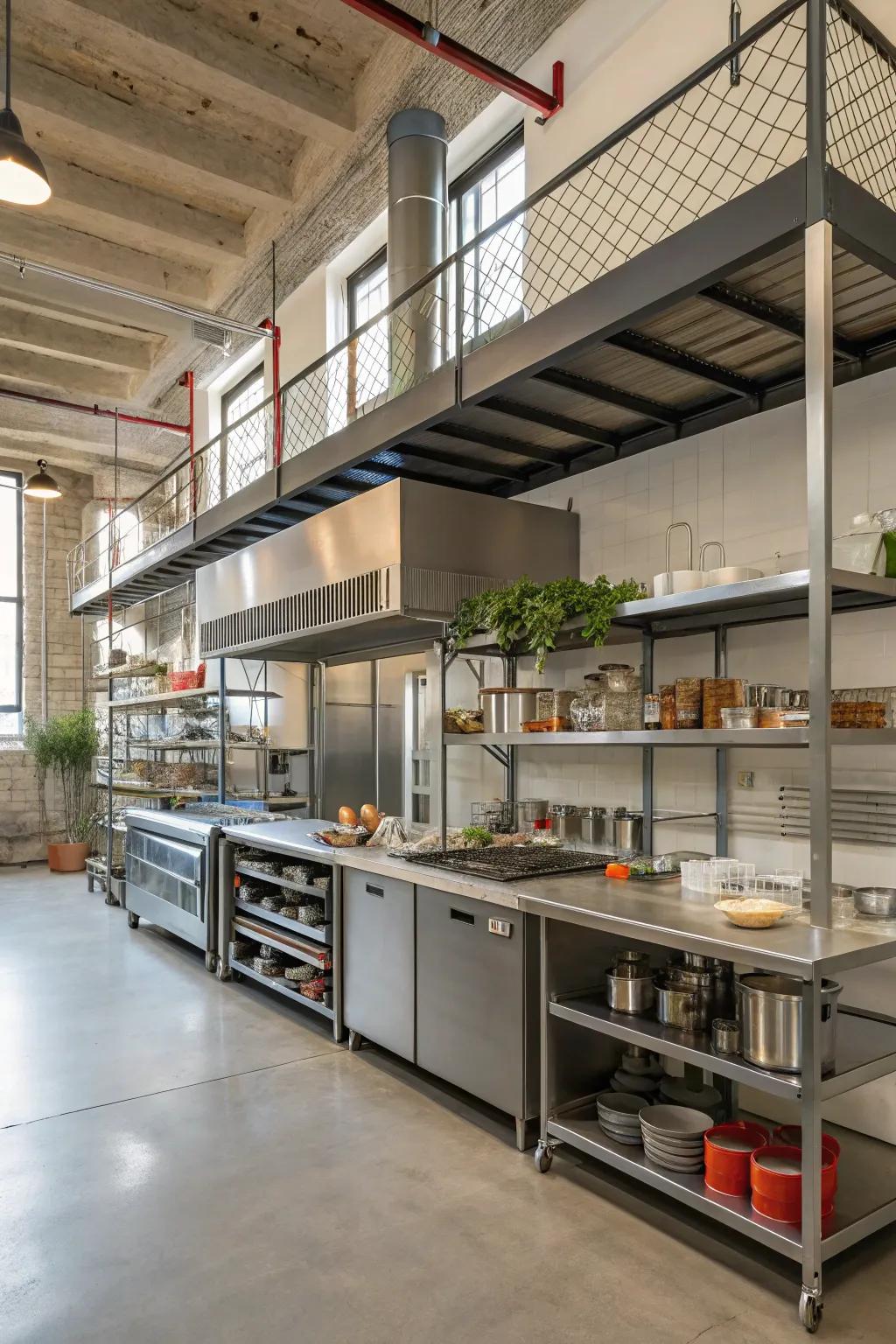 Cook in style with an industrial kitchen that combines functionality and chic design.