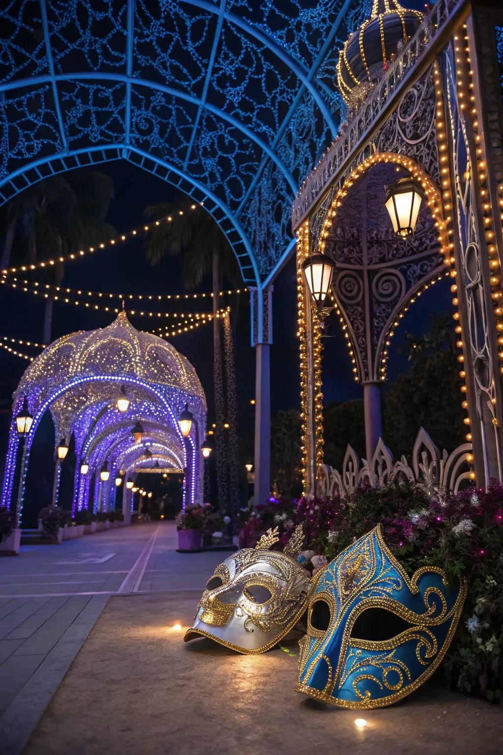 A dazzling light display which completes a magical evening.