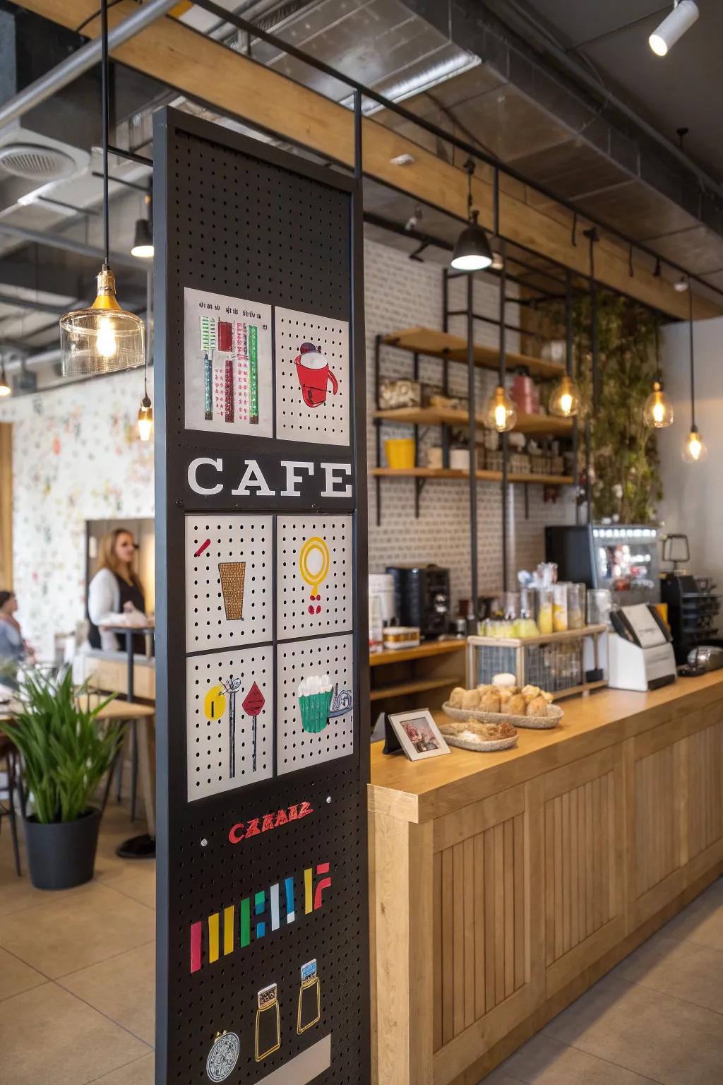 Explore endless creativity via a flexible hole board menu.