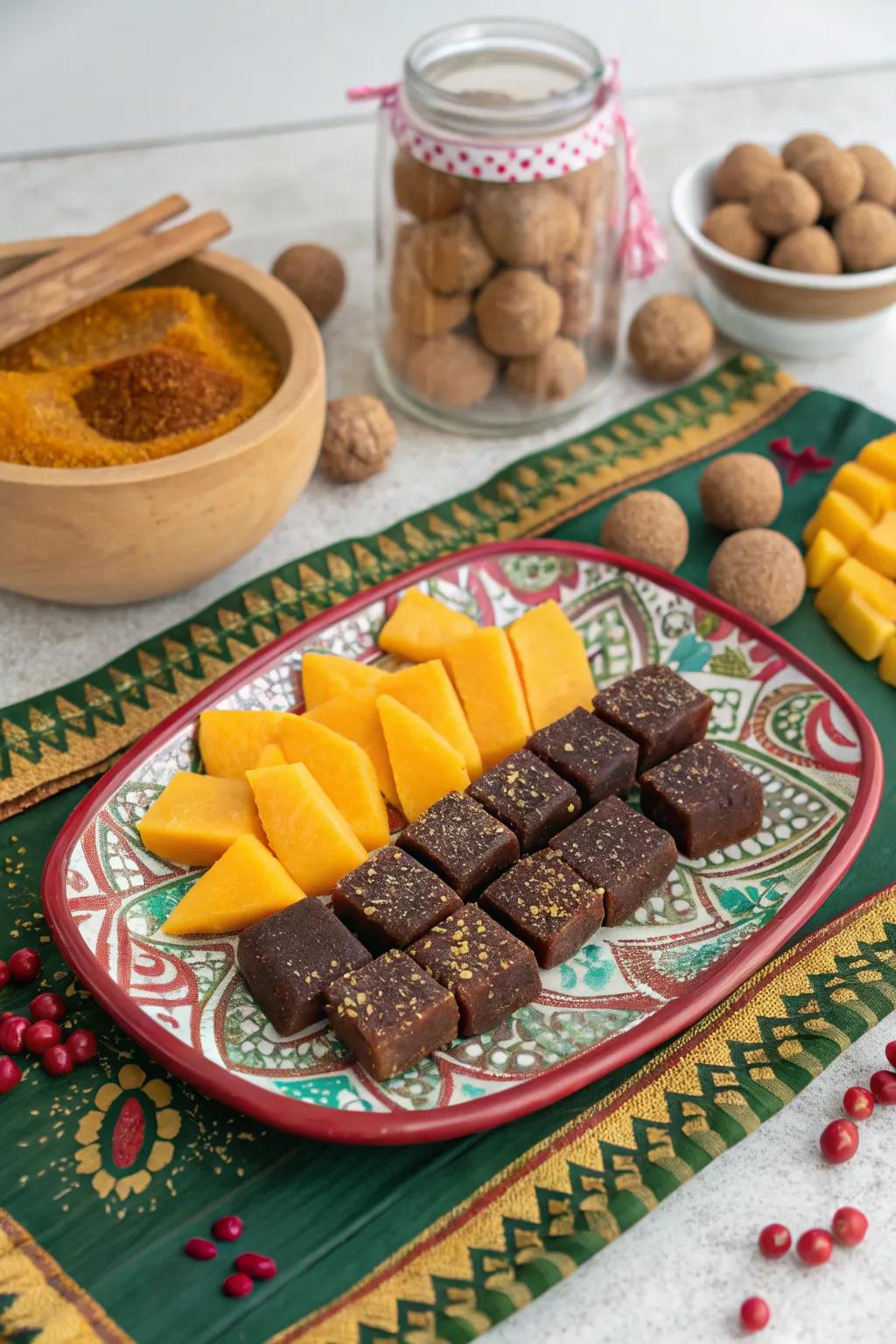 Uncommon treats like tamarind sweets for a unique touch.