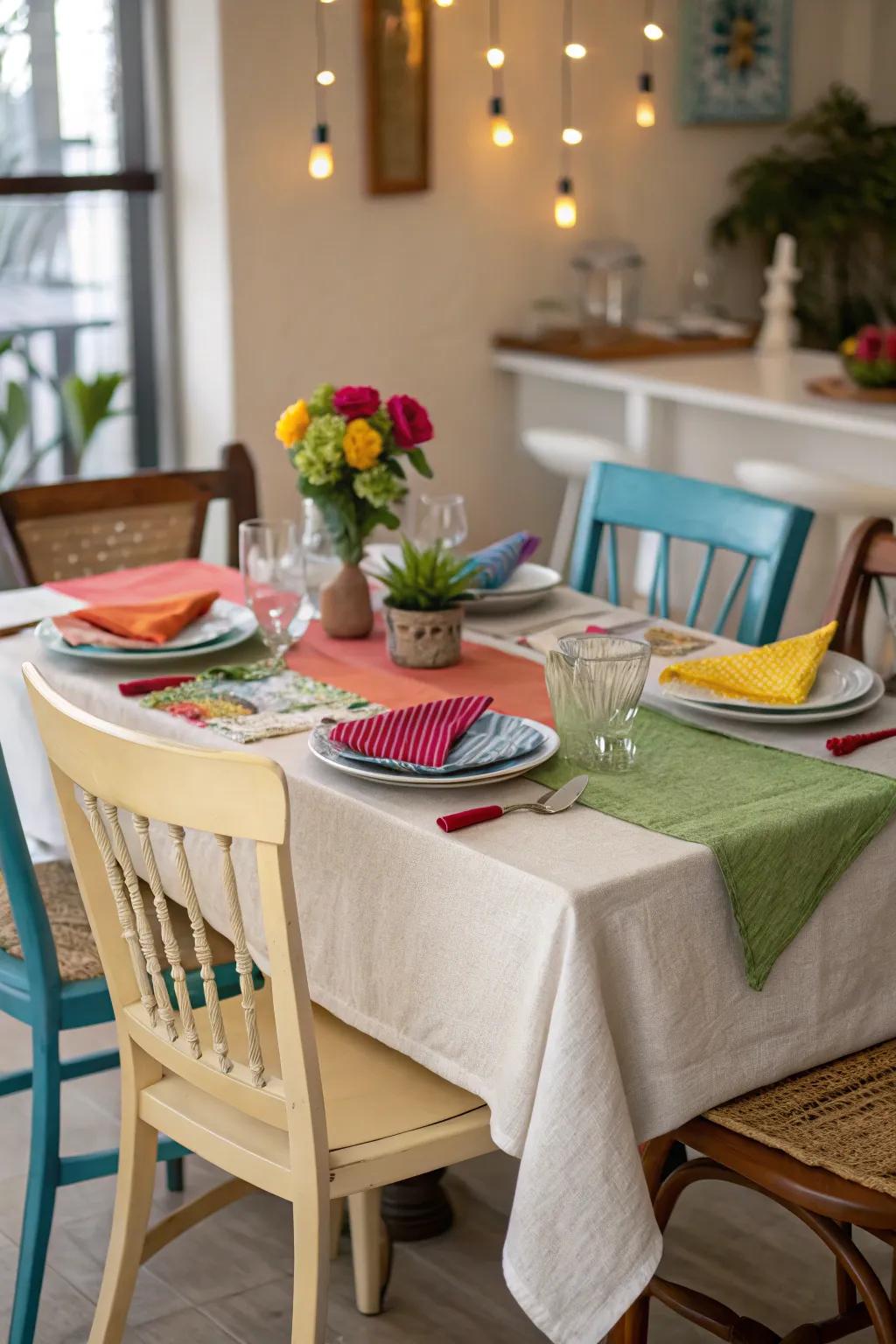 Diverse details inject personality and fun into your table setting.