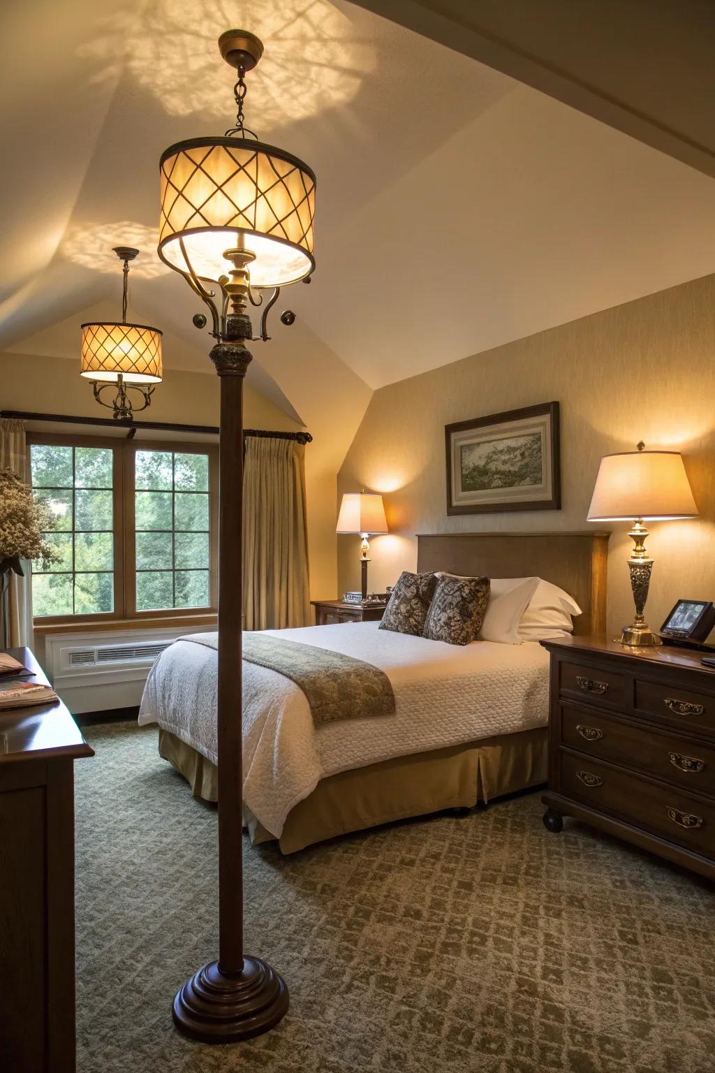Layered illumination enables versatile mood management.