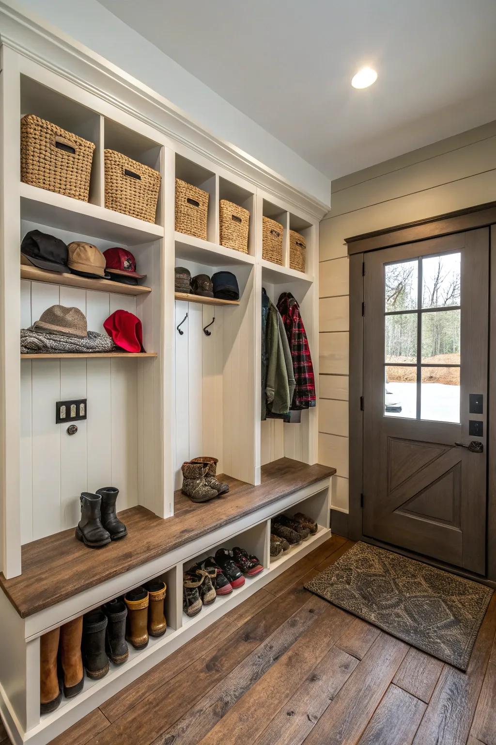 Open shelving for quick and easy access.