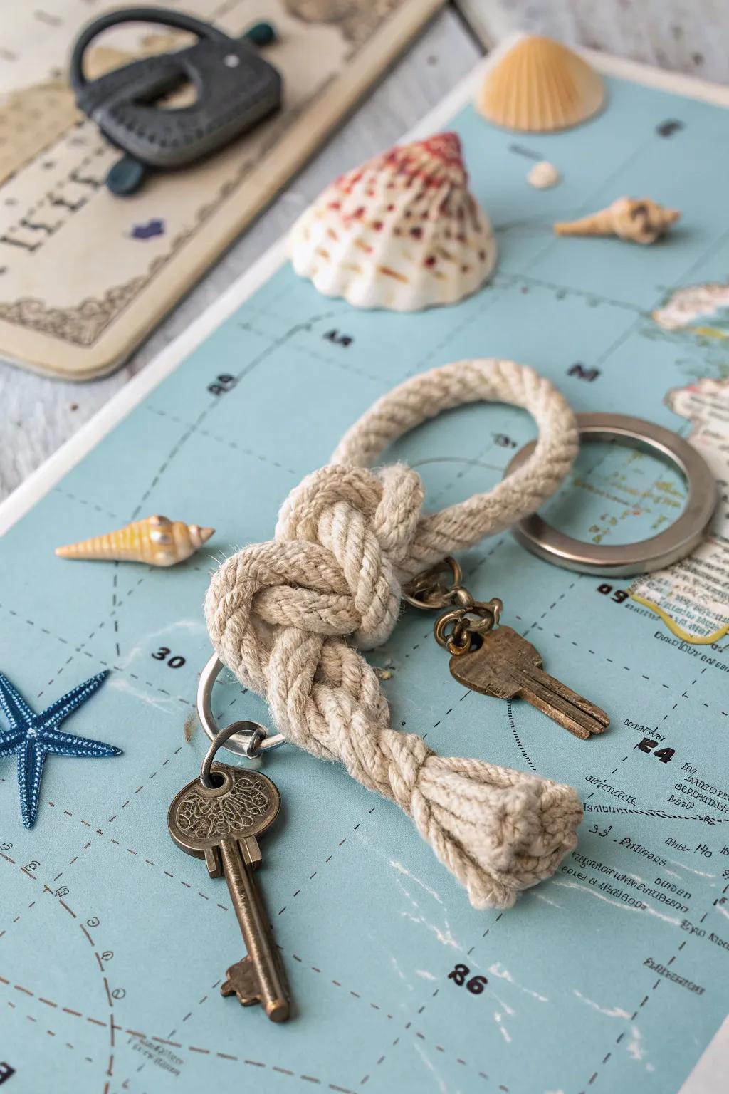 Marine knot key charms are a perfect seafaring accessory for everyday use.