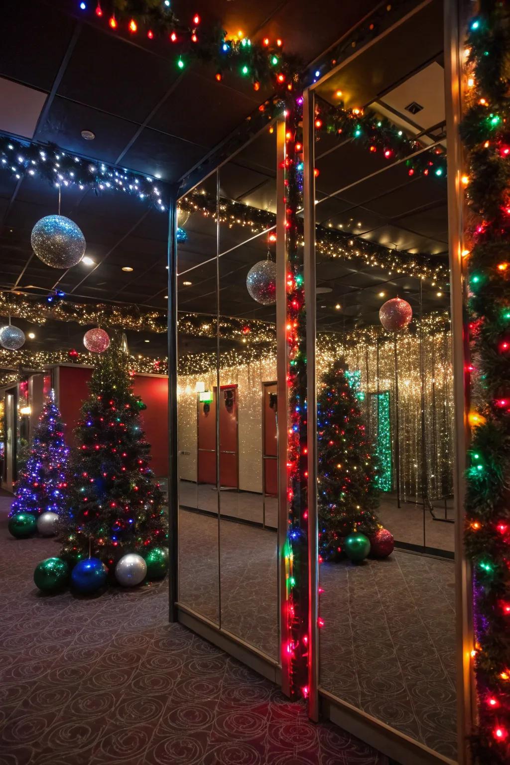 Reflective embellishments inject depth and refract illumination exquisitely.