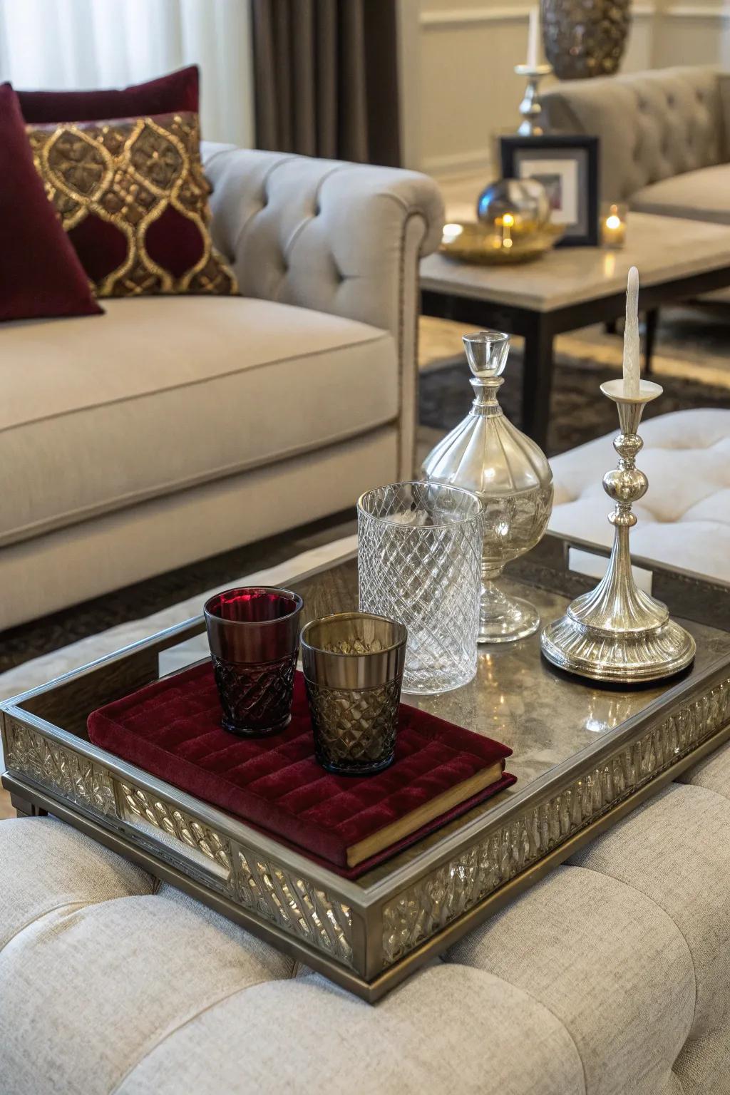 Create layers of luxury with varied textures.