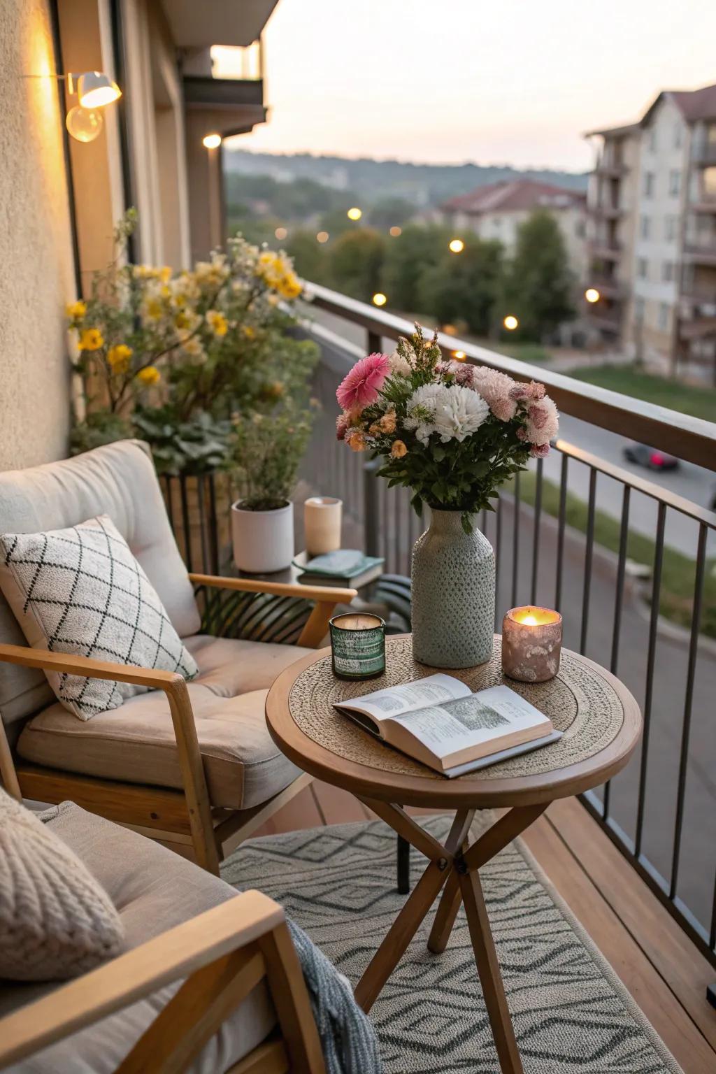Tea tables bring a central emphasis to seating areas.