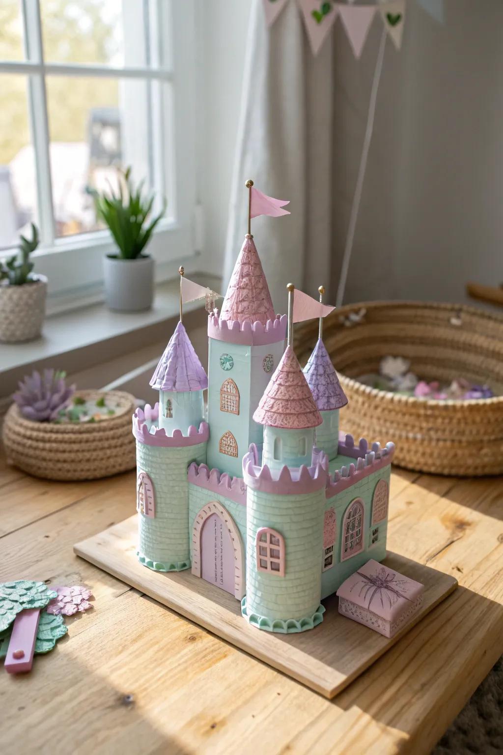 Step into a storybook world with this enchanting paper castle squishy, a flawless blend of fantasy and minimalistic charm.