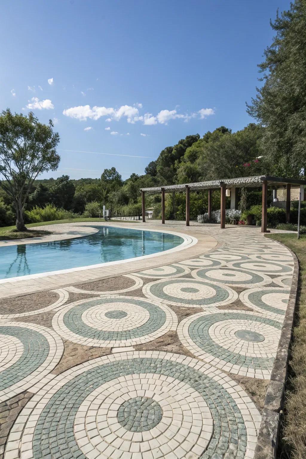 Round paver patterns create a great focal point.
